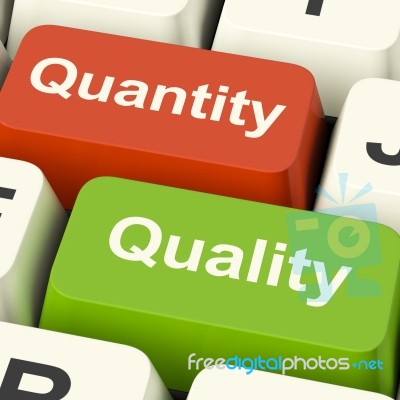 Quality And Quantity Computer Keys Stock Image