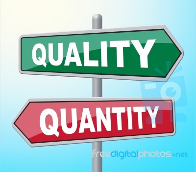 Quality Quantity Indicates Placard Certified And Guarantee Stock Image