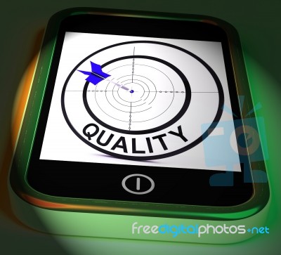 Quality Smartphone Displays Excellent Goods And Customer Satisfa… Stock Image