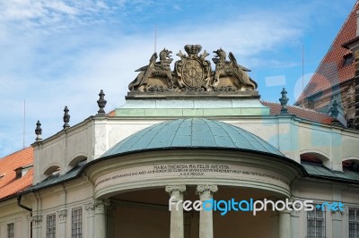 Queen Maria Theresa Entrance To The Castle In Prague Stock Photo