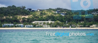 Queensland, Australia - March 22, 2017: View Of Tangalooma Island Resort In Moreton Island, Queensland, Australia Stock Photo