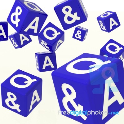 Question And Answer Dice Stock Image