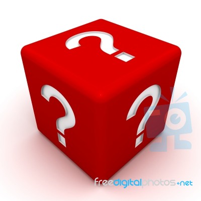 Question Mark Dice Stock Image