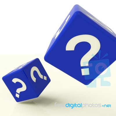 Question Mark Dice Stock Image