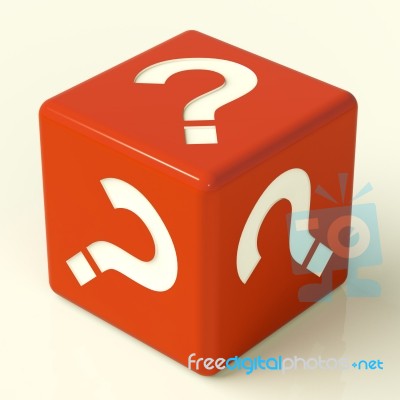 Question Mark Dice Stock Image