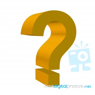 Question Mark Gold Stock Image