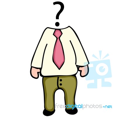 Question Mark Head Of businessman Stock Image