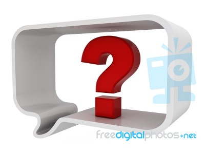 Question Mark In Speech Bubble Stock Image