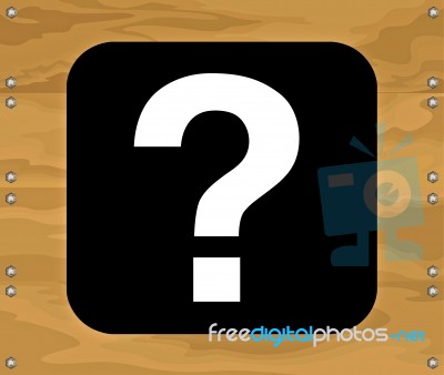 Question Mark On Wooden Background Stock Image