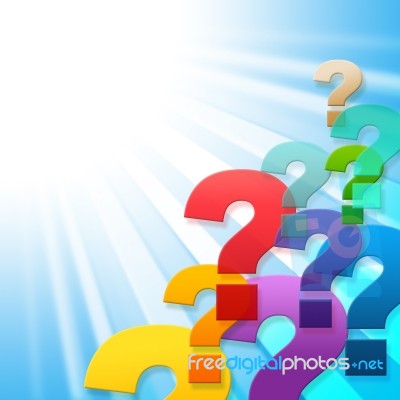 Question Marks Indicates Frequently Asked Questions And Asking Stock Image