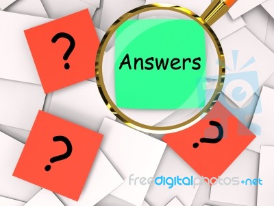 Questions Answers Post-it Papers Mean Inquiries And Solutions Stock Image