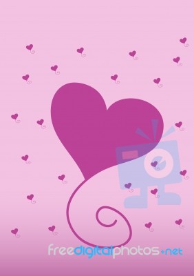 Questions  Hearts Pink Stock Image