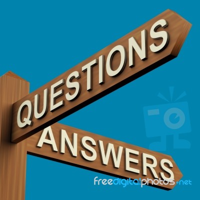 Questions Or Answers Directions Stock Image