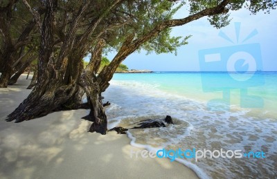 Quiet And Peaceful White Sand Beach Of Koh Samed Rayong Province… Stock Photo