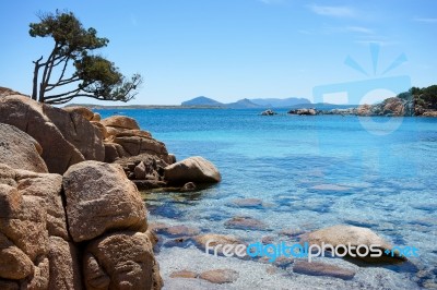 Quite Cove On The Costa Smeralda In Sardinia Stock Photo