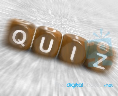 Quiz Dice Displays Correct Or Incorrect Answers Stock Image