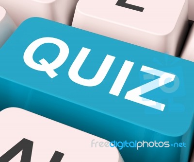 Quiz Key Means Test Or Questioning
 Stock Image