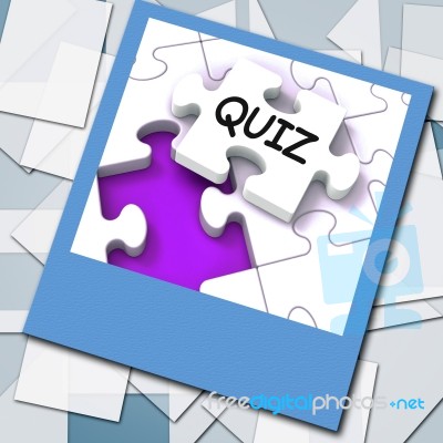 Quiz Photo Means Online Exam Or Challenge Questions Stock Image