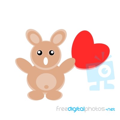 Rabbit In Love Concept Stock Image