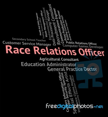 Race Relations Officer Represents Ethnical Career And Work Stock Image