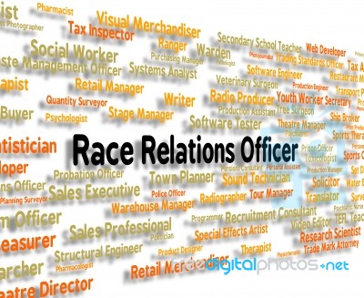 Race Relations Officer Represents Ethnicity Hire And Hiring Stock Image