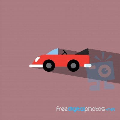 Racing Car Flat Icon   Illustration  Stock Image