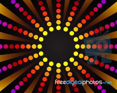 Radial Rainbow Dot Background Stock Image