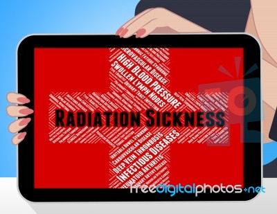 Radiation Sickness Shows Ill Health And Affliction Stock Image