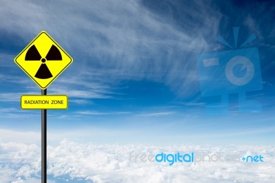 Radiation Warning Symbol Stock Photo