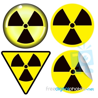 Radiation Warning Symbol Stock Image