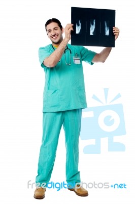 Radiologist Man Checking Xray Stock Photo