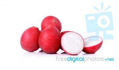 Radish Isolated On A White Background Stock Photo