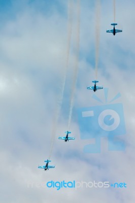 Raf Blades Flying Team Stock Photo