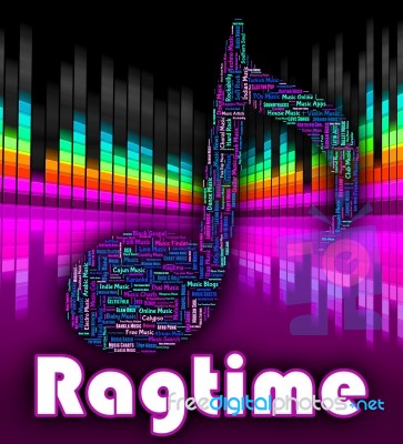 Ragtime Music Means Sound Tracks And Audio Stock Image