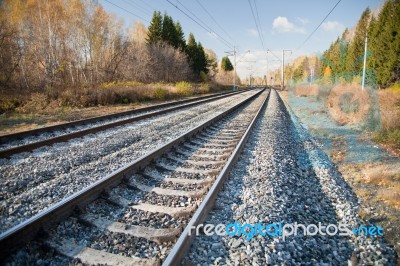 Railroad Tracks Stock Photo