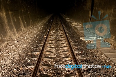 Railway Line Stock Photo