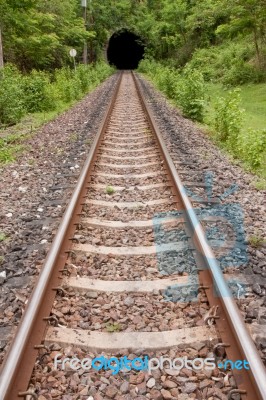 Railway Tunnel Stock Photo