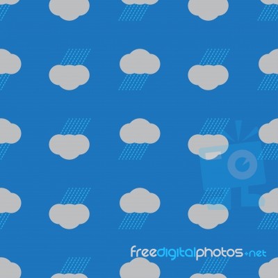 Rain Cloud Seamless Background Stock Image