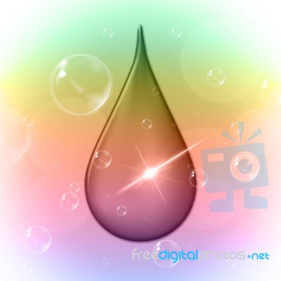 Rain Drop Indicates Pastel Color And Drip Stock Image