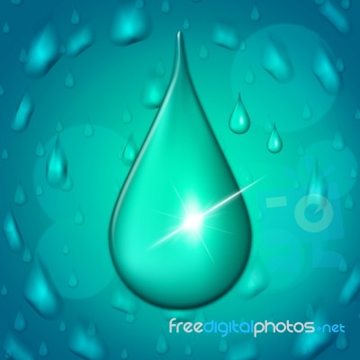 Rain Drop Represents Showers Drip And Wet Stock Image