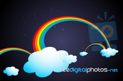 Rainbow In Cloud Stock Image