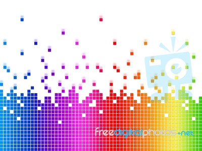 Rainbow Soundwaves Background Shows Music Songs And Artists
 Stock Image