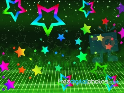 Rainbow Stars Background Shows Heavens And Astronomy
 Stock Image