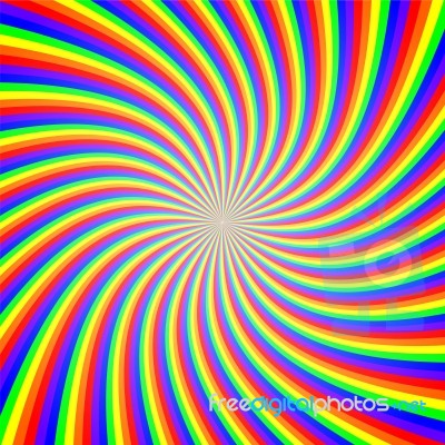 Rainbow Twist Illusion Abstract Background Stock Image