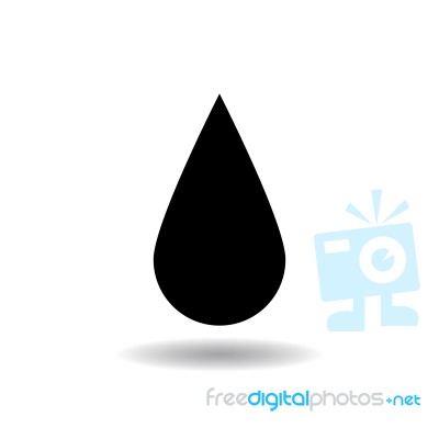 Raindrop Close-up Icon  Illustration Eps10 On White Background Stock Image