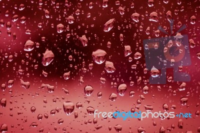 Raindrops On Glass Stock Photo