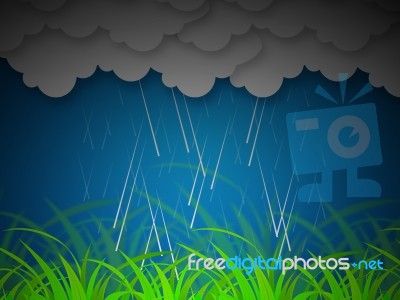 Raining Sky Background Means Thunderstorms Or Dark Scenery Stock Image