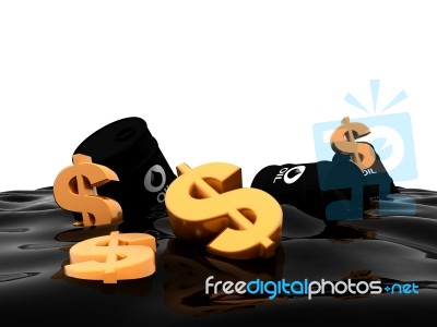 Raise Up With Oil Price Stock Image