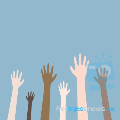 Raising Up Hands Stock Image