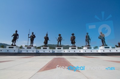 Rajabhakti Park With The Moutain Behind Stock Photo